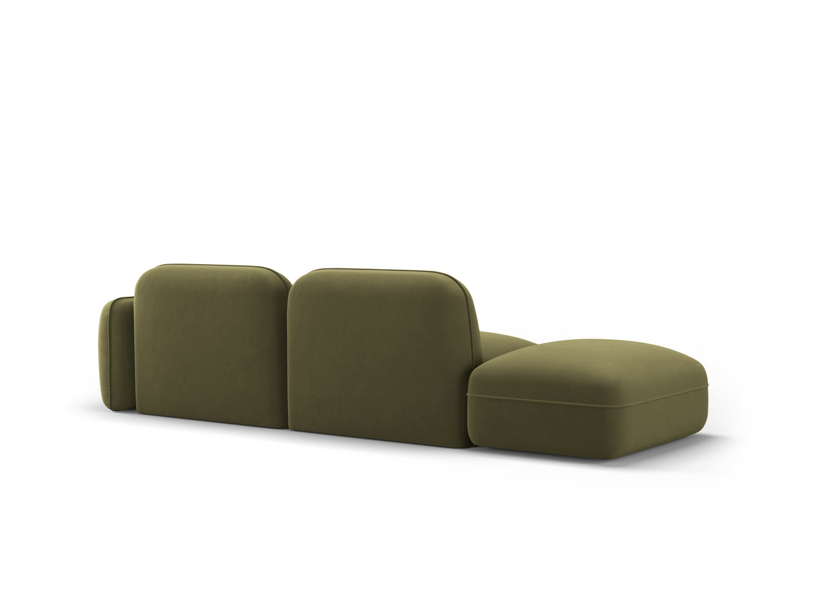 Sydney Velour links Modular Sofa 3 Sitzer in Light Green präsentiert im Onlineshop von KAQTU Design AG. 3er Sofa ist von Cosmopolitan Design