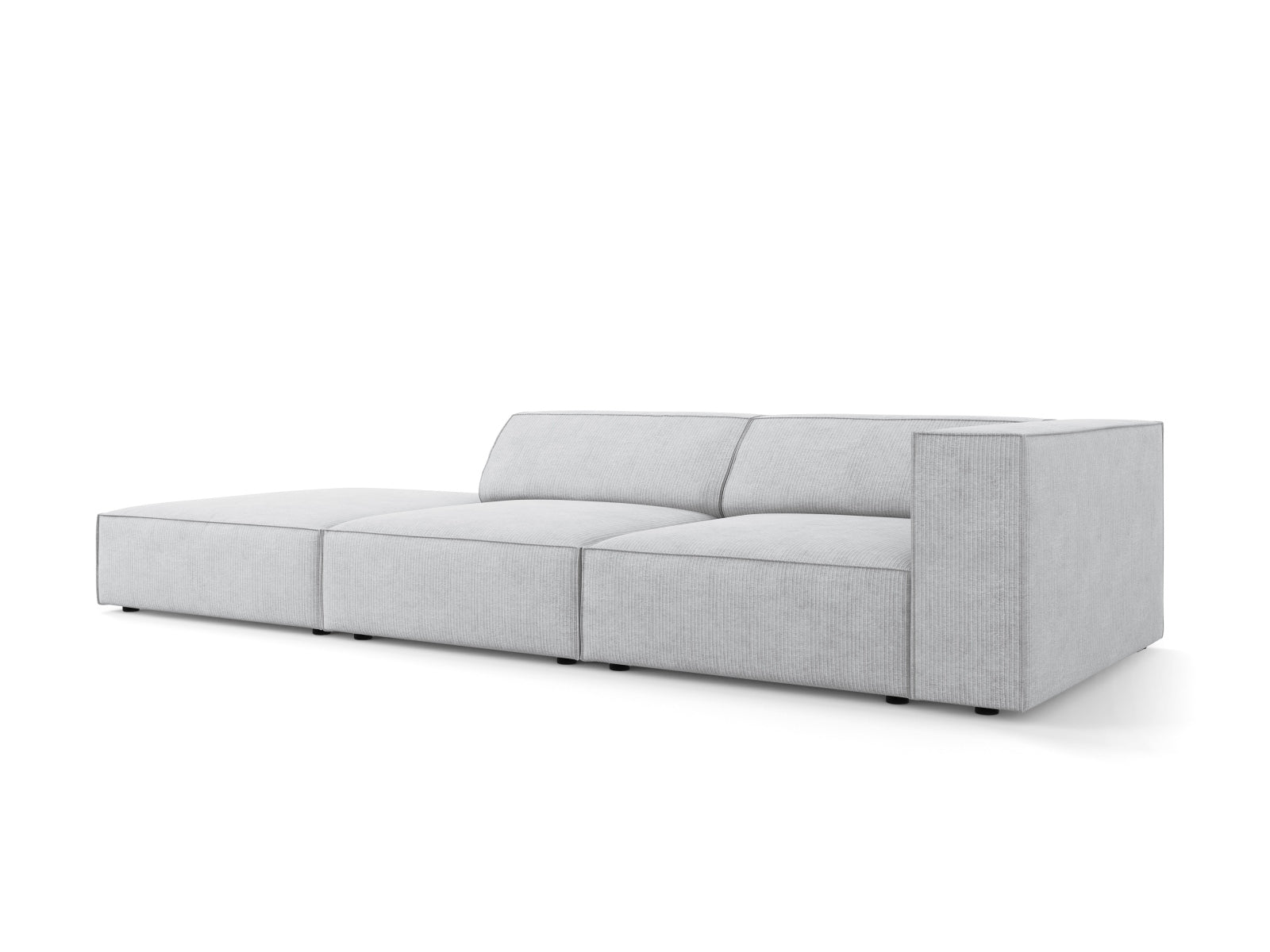 Arendal Sofa links 4 Sitzer in Light Grey präsentiert im Onlineshop von KAQTU Design AG. L-Sofa links ist von Cosmopolitan Design
