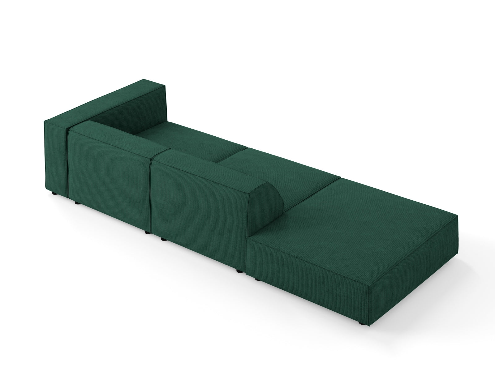 Arendal Sofa links 4 Sitzer in Bottle Green präsentiert im Onlineshop von KAQTU Design AG. L-Sofa links ist von Cosmopolitan Design