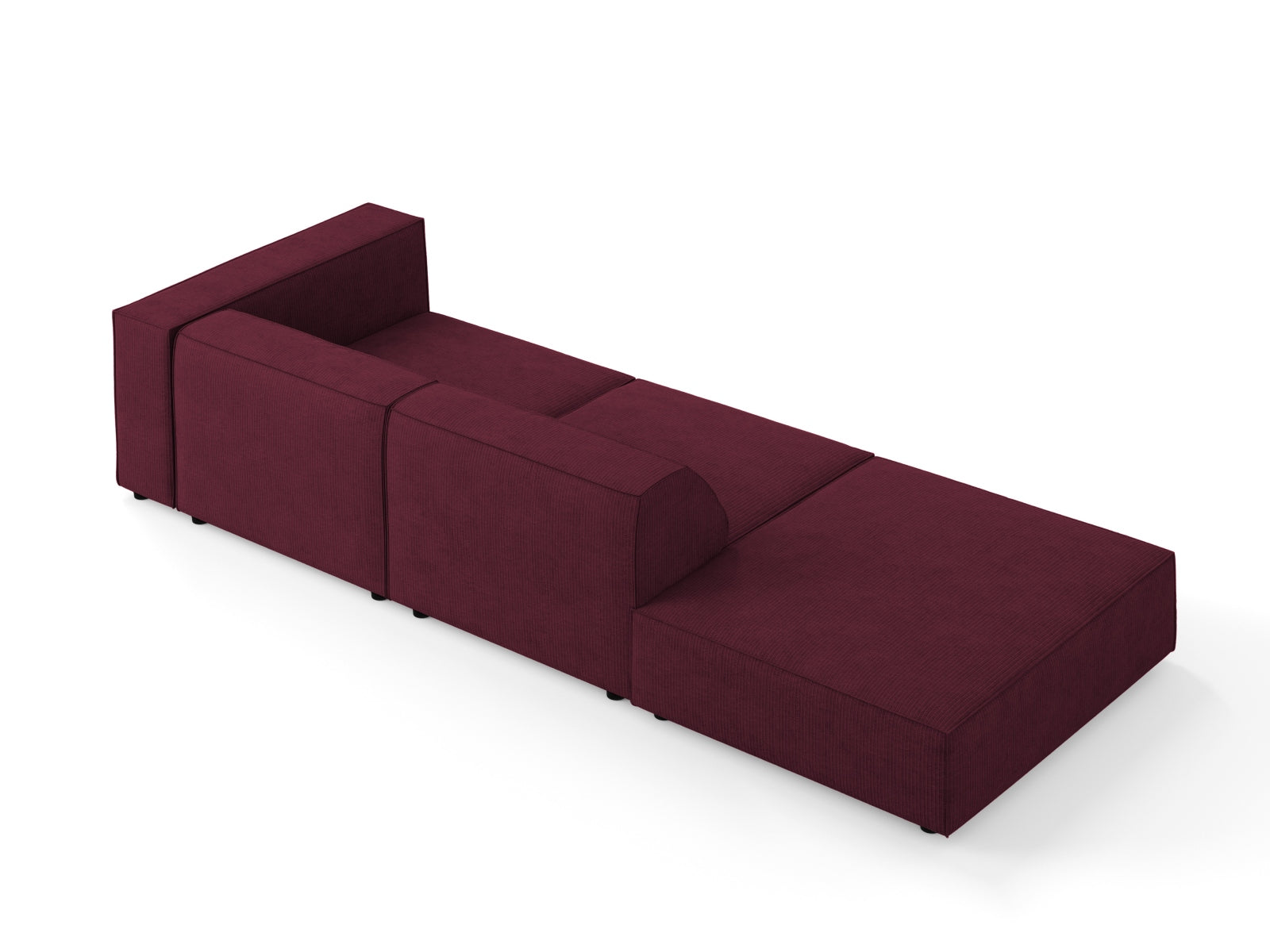 Arendal Sofa links 4 Sitzer in Ruby präsentiert im Onlineshop von KAQTU Design AG. L-Sofa links ist von Cosmopolitan Design