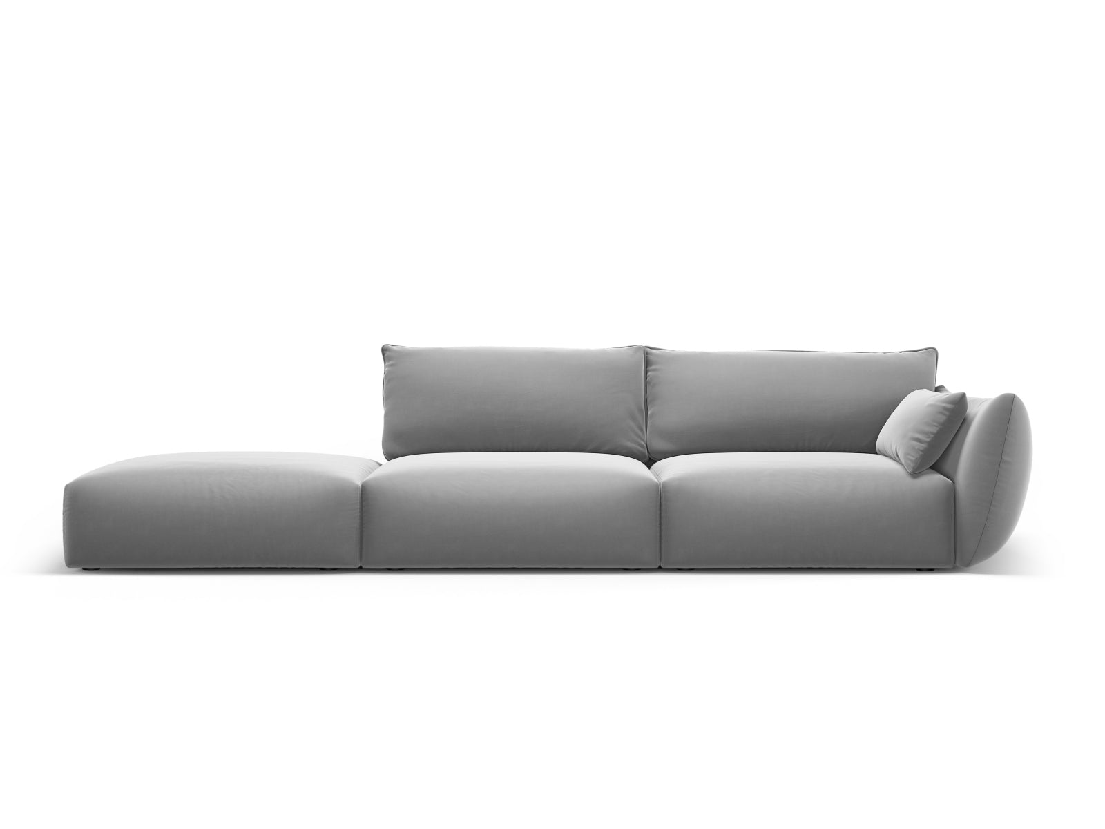 4-Sitzer Sofa links Matera in Grey-Salvador präsentiert im Onlineshop von KAQTU Design AG. 4er Sofa ist von Cosmopolitan Design