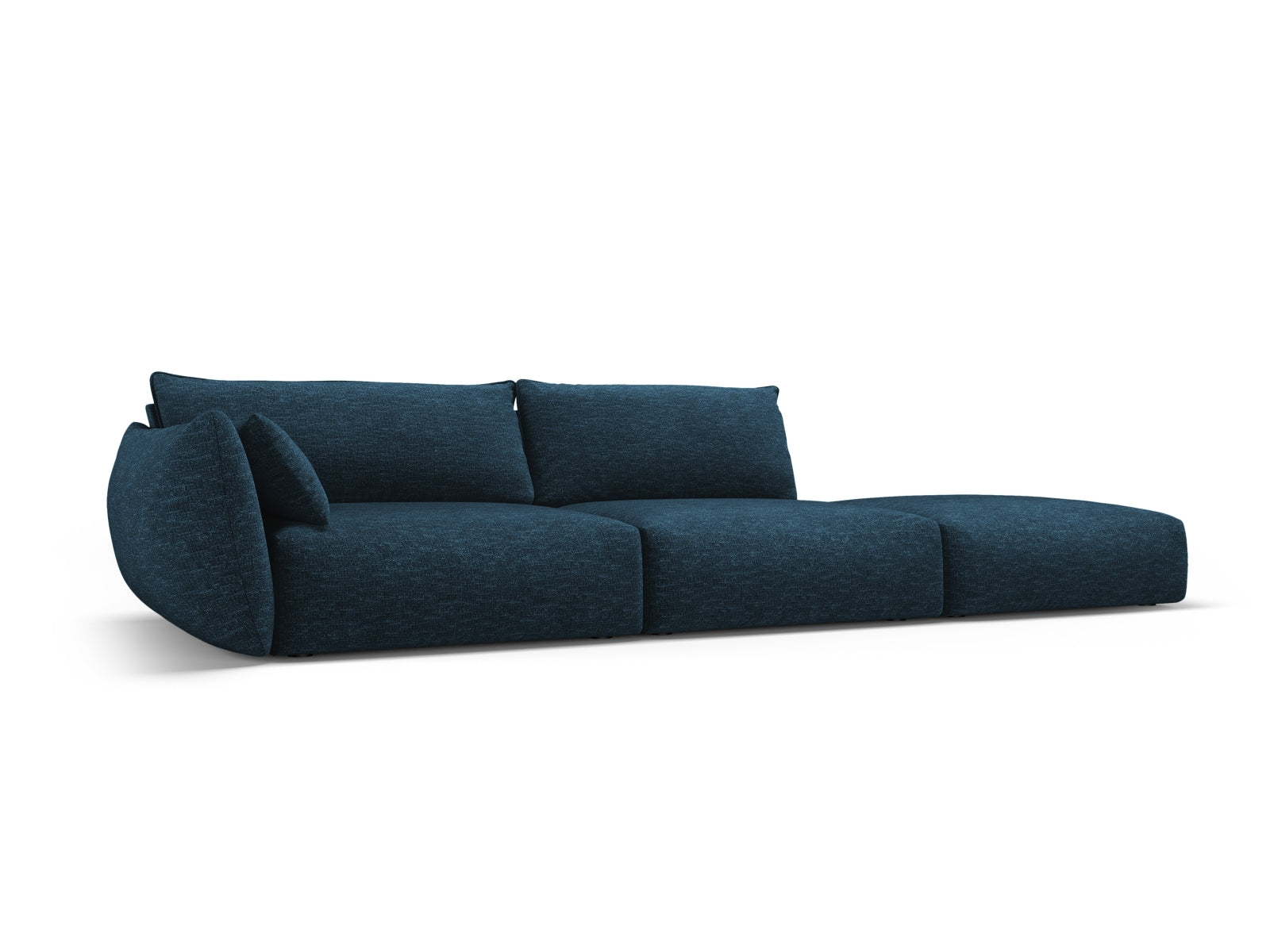 Elegantes 4-Sitzer Sofa rechts Matera in Royal Blue-Haga, ideal für stilvolle Wohnräume, erhältlich bei KAQTU Design AG.