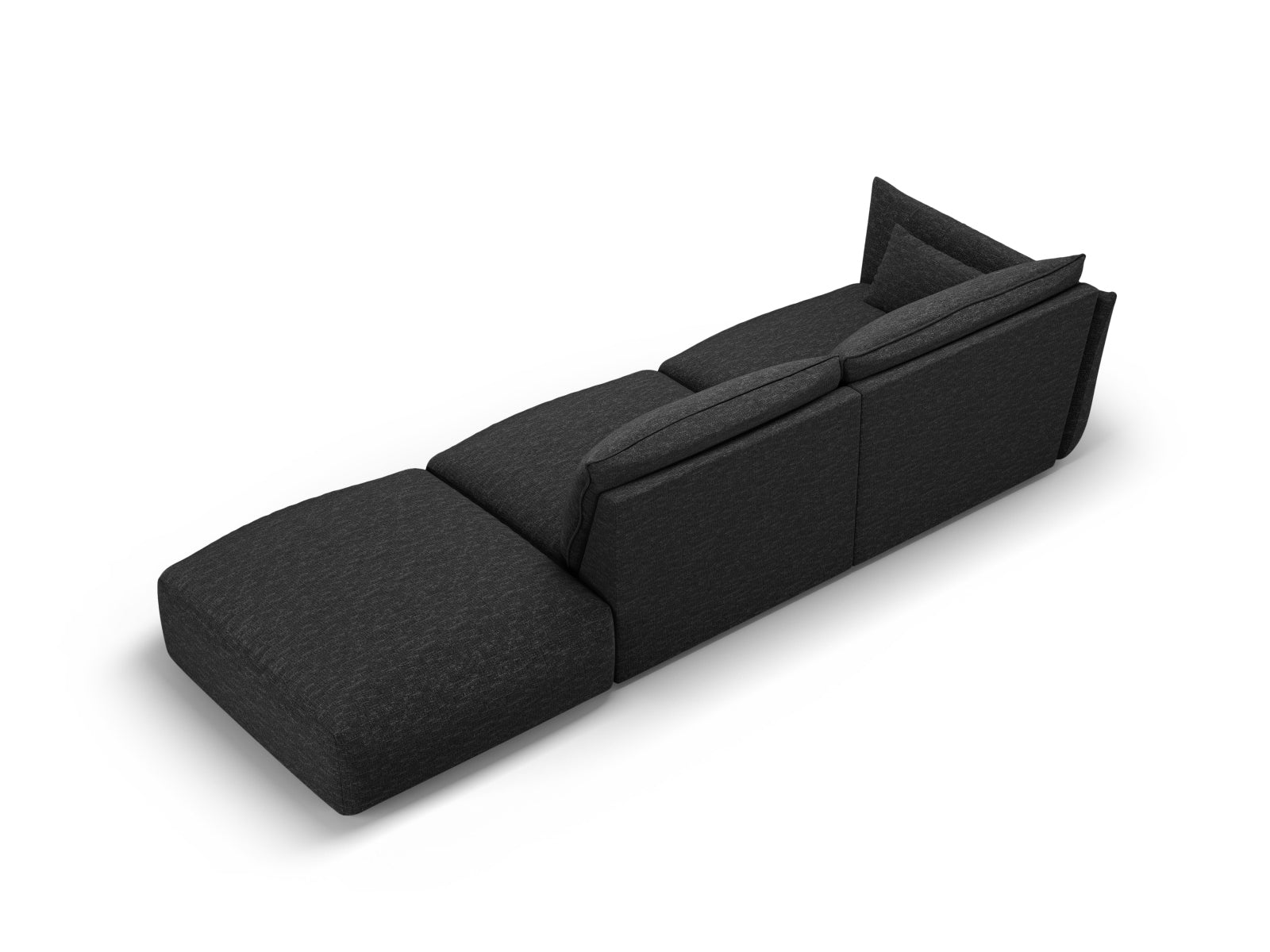 Elegantes 4-Sitzer Sofa Matera in Schwarz, ideal für stilvolle Wohnräume. Komfort und Qualität vereint von Cosmopolitan Design.