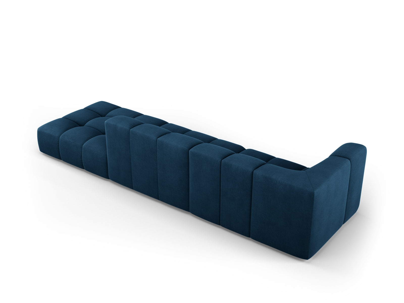 Modulares 4-Sitzer Sofa Moritz in Royal Blue-Rebel, perfekt für stilvolle Wohnzimmer, von Cosmopolitan Design.