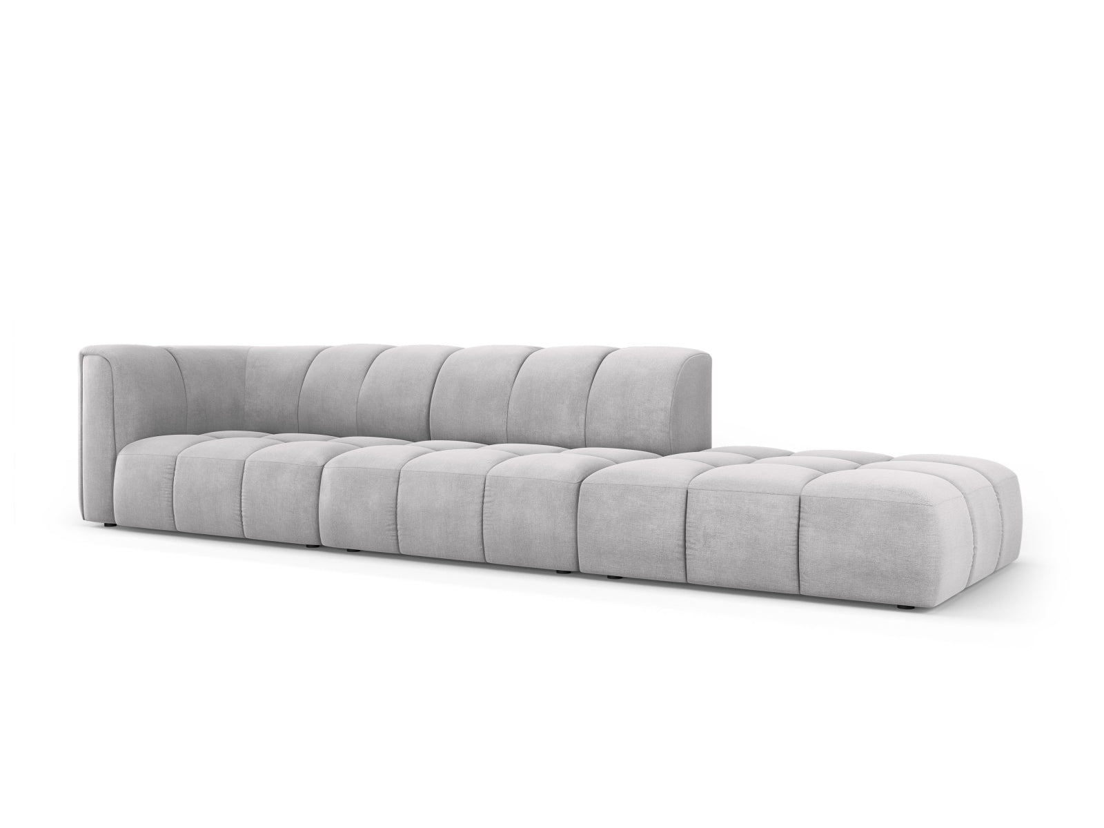 Elegantes 4-Sitzer Sofa Moritz in hellem Grau, ideal für moderne Wohnräume, präsentiert von KAQTU Design AG.