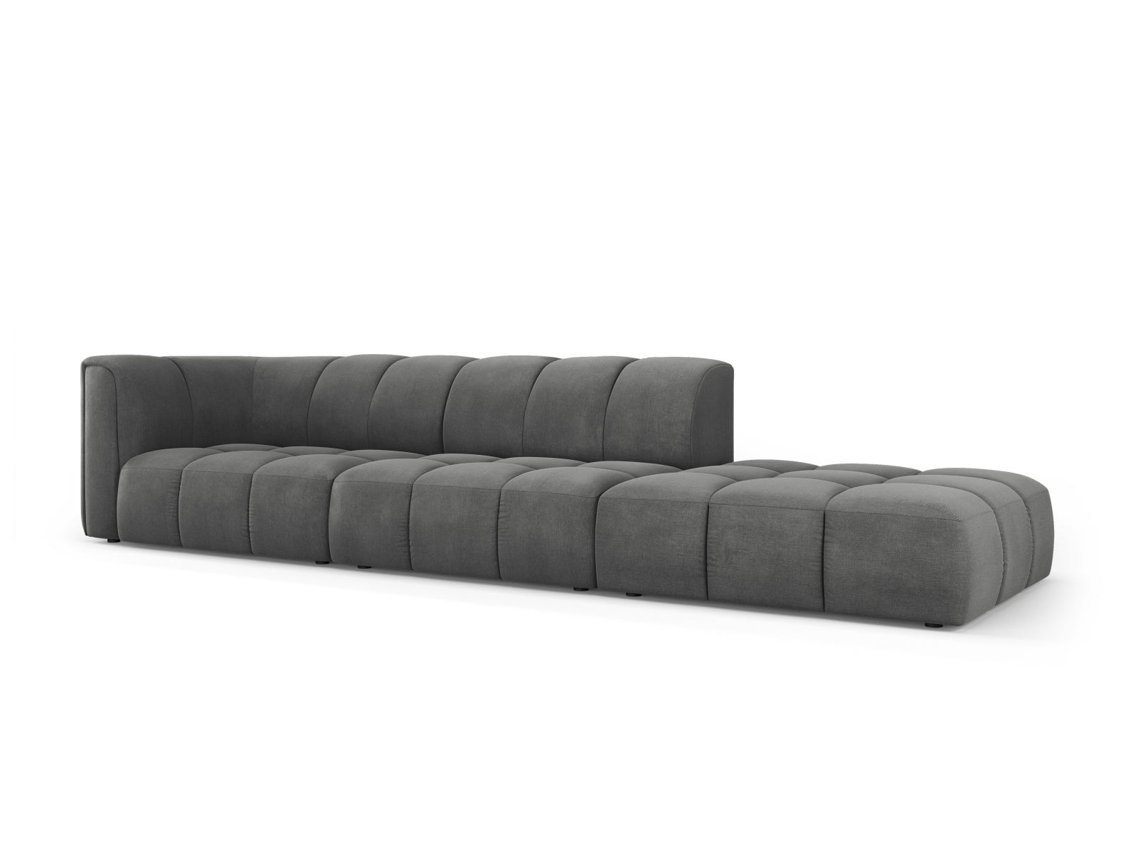 Elegantes 4-Sitzer Sofa Moritz in Dunkelgrau, ideal für moderne Wohnräume, präsentiert von KAQTU Design AG.