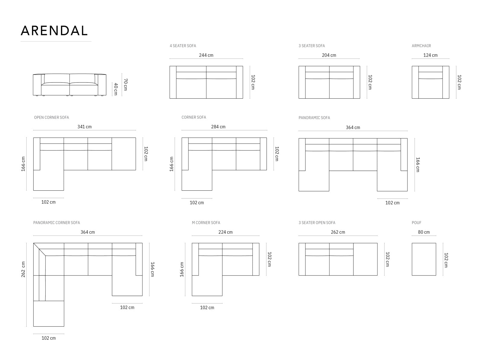Arendal Velour Sofa rechts 4 Sitzer in Warm grey präsentiert im Onlineshop von KAQTU Design AG. L-Sofa rechts ist von Cosmopolitan Design