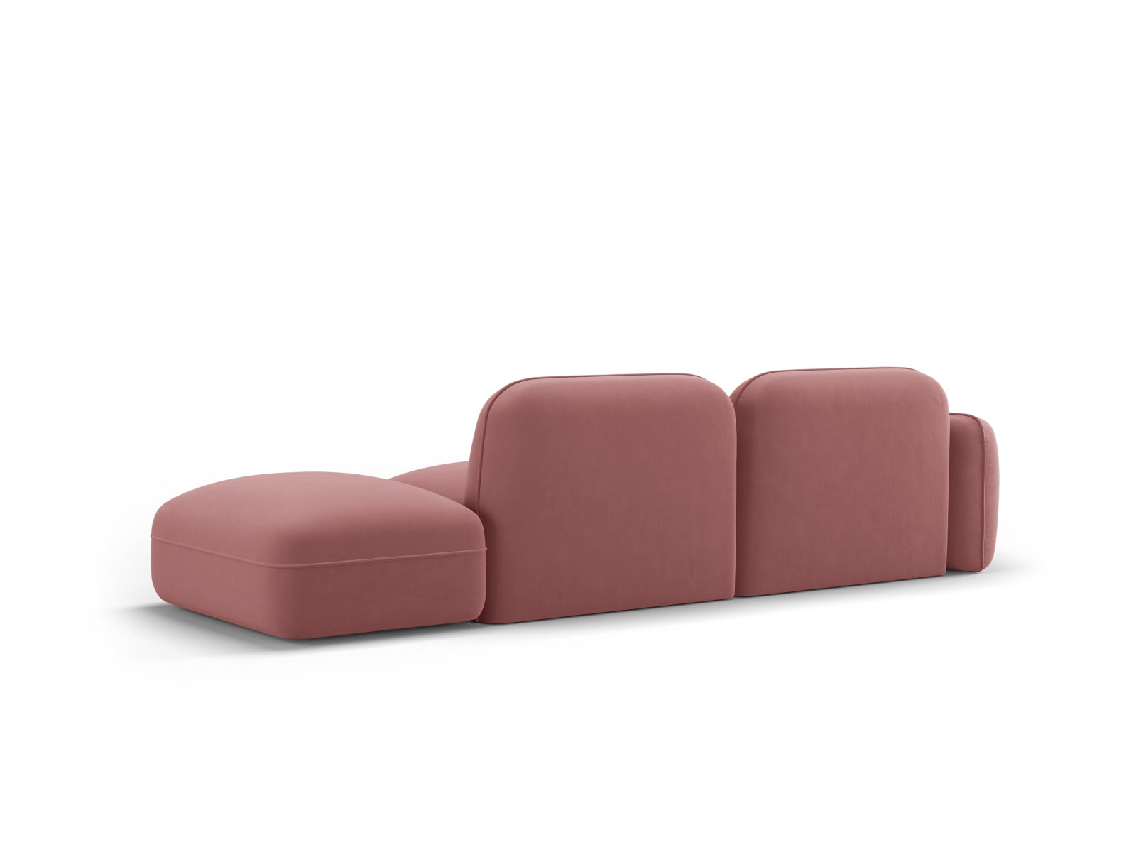 Sydney Velour Modular sofa rechts 3 Sitzer in Flamingo präsentiert im Onlineshop von KAQTU Design AG. 3er Sofa ist von Cosmopolitan Design