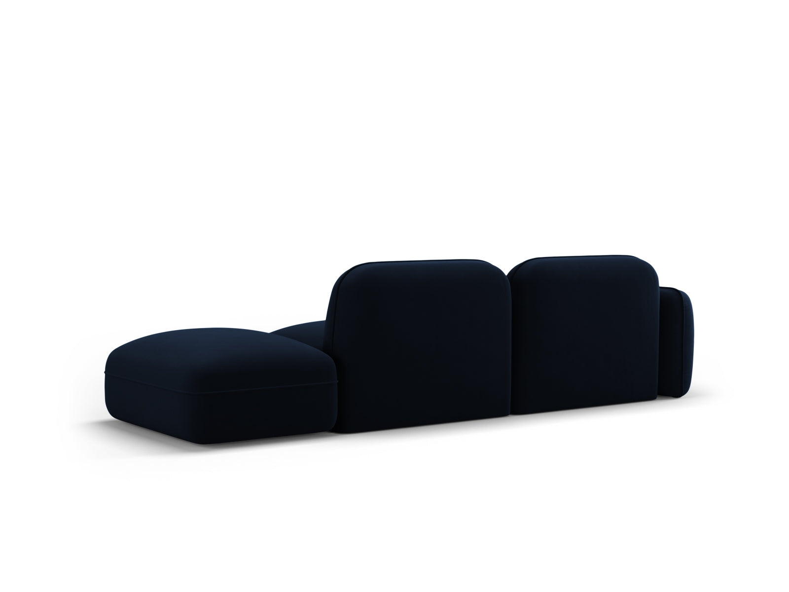 Sydney Velour Modular sofa rechts 3 Sitzer in Royal Blue präsentiert im Onlineshop von KAQTU Design AG. 3er Sofa ist von Cosmopolitan Design