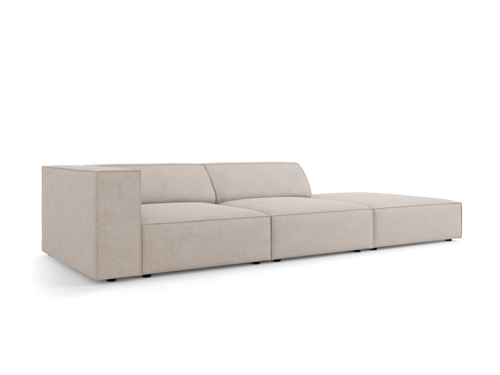 Arendal Sofa rechts 4 Sitzer in Dark Beige präsentiert im Onlineshop von KAQTU Design AG. L-Sofa rechts ist von Cosmopolitan Design