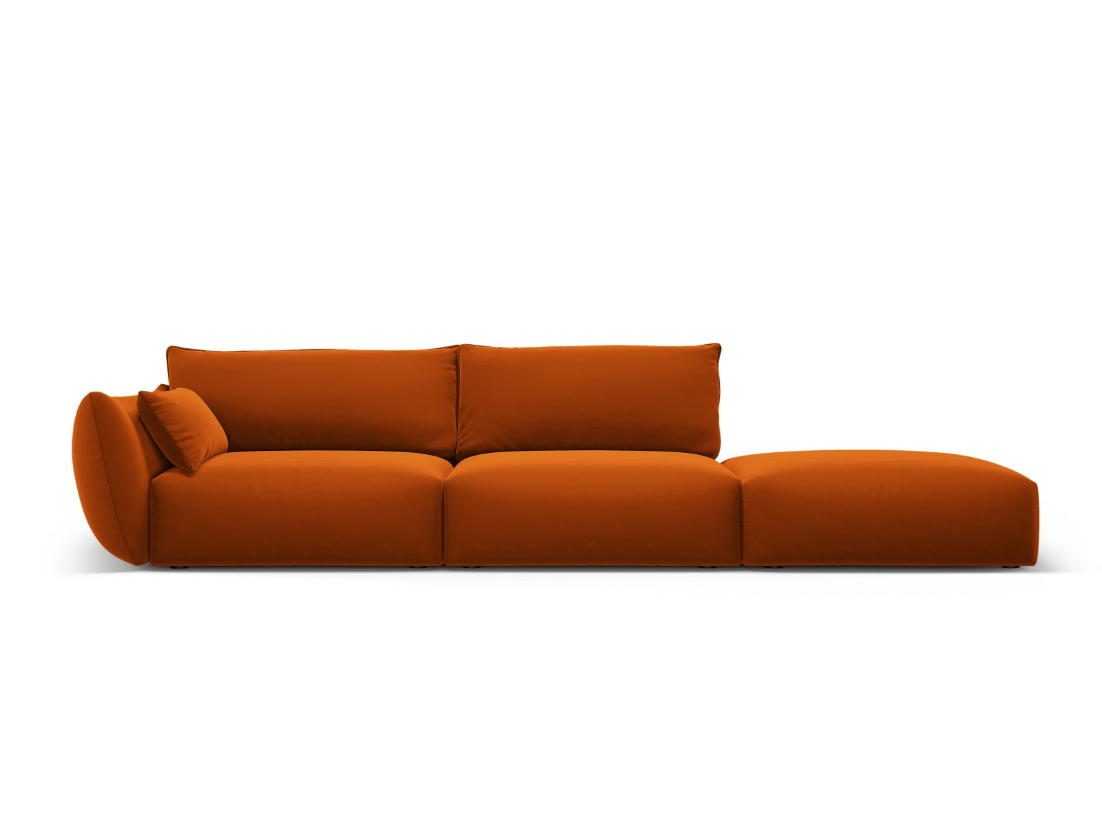 4-Sitzer Sofa rechts Matera in Terracotta-Salvador präsentiert im Onlineshop von KAQTU Design AG. 4er Sofa ist von Cosmopolitan Design