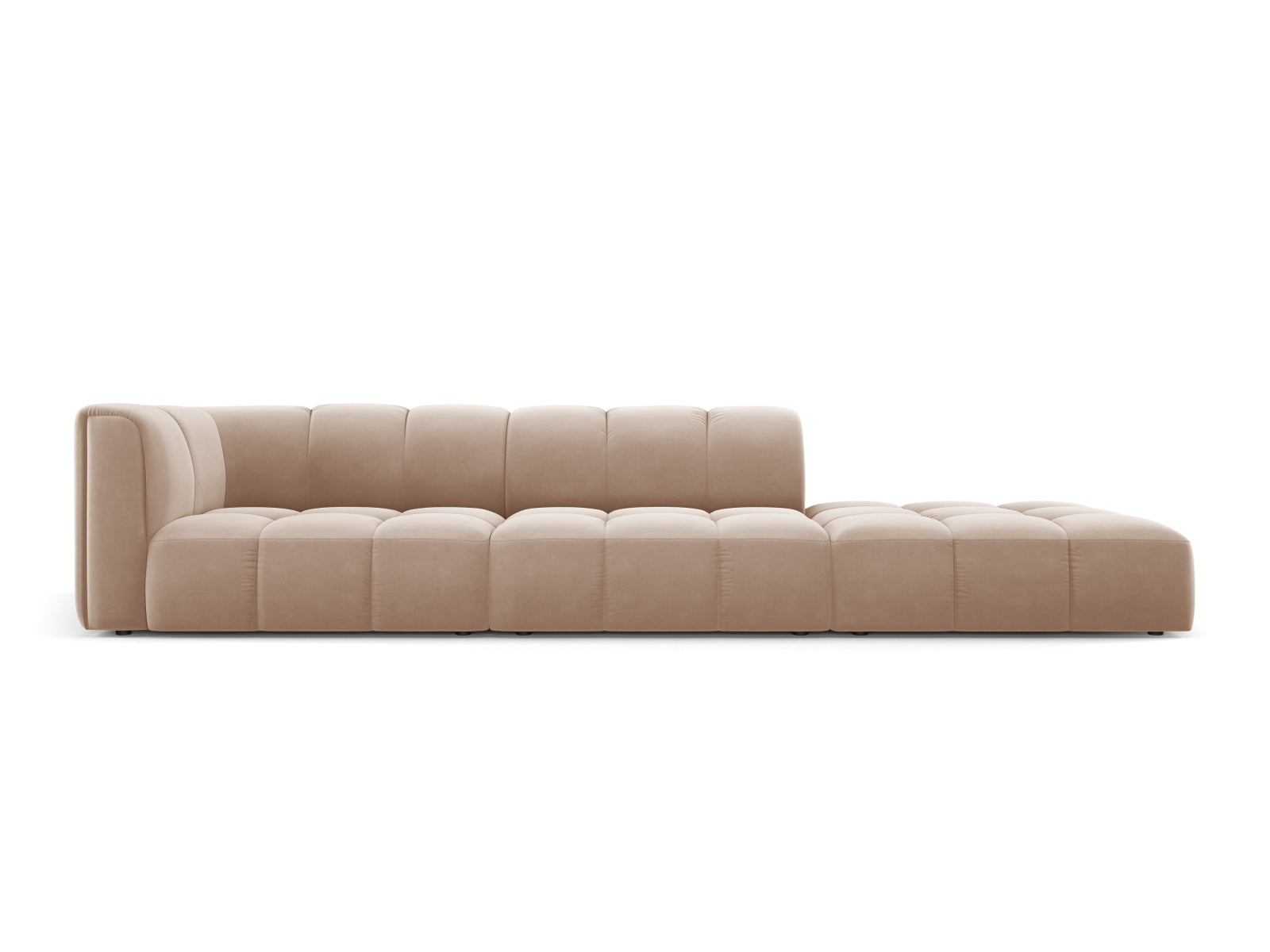 4-Sitzer Modular Sofa rechts Moritz in Beige-Bluvel präsentiert im Onlineshop von KAQTU Design AG. 4er Sofa ist von Cosmopolitan Design