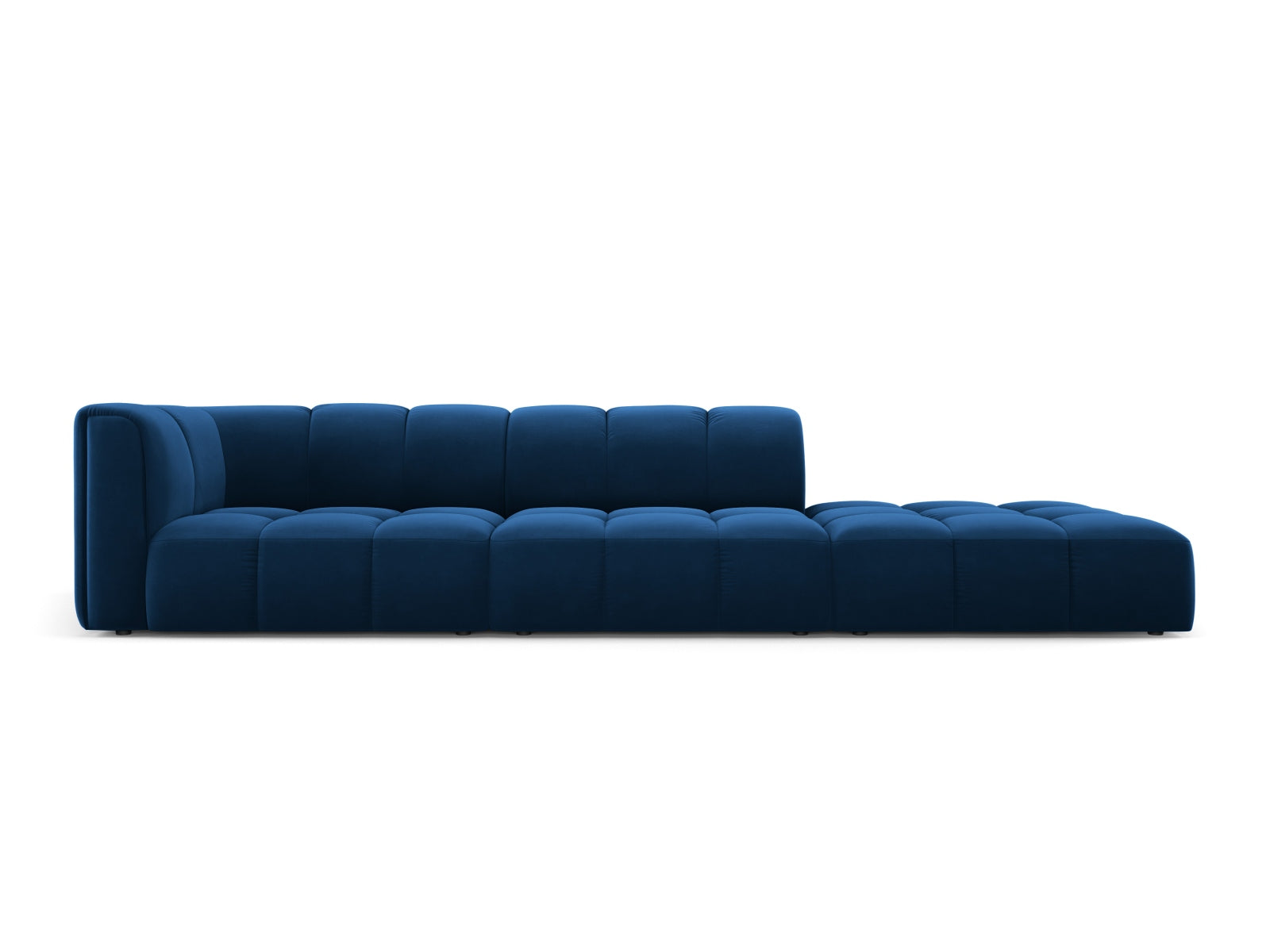 4-Sitzer Modular Sofa rechts Moritz in Royal Blue-Bluvel präsentiert im Onlineshop von KAQTU Design AG. 4er Sofa ist von Cosmopolitan Design