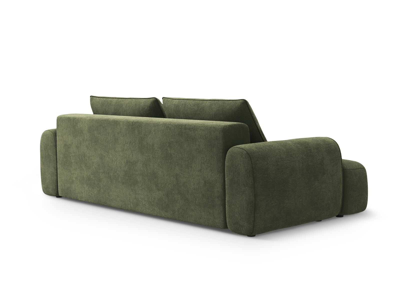 Modernes 3-Sitzer Sofa Calma in trendigem Green-Vogue, perfekt für stilvolle Wohnzimmer und gemütliche Entspannung.