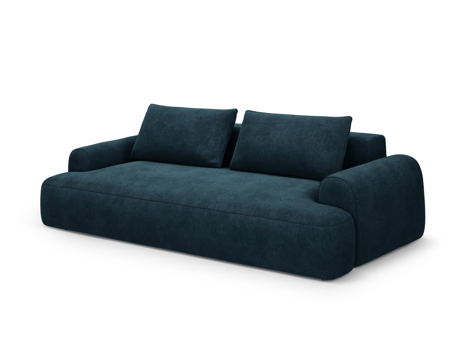 Elegantes 3-Sitzer Sofa Calma in tiefem Petrol, stilvoll und modern, ideal für jedes Wohnzimmer, erhältlich bei KAQTU Design AG.