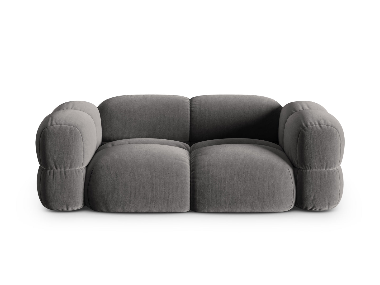 Loretto Velour Sofa 3 Sitzer 100cm in Grey präsentiert im Onlineshop von KAQTU Design AG. 3er Sofa ist von Cosmopolitan Design