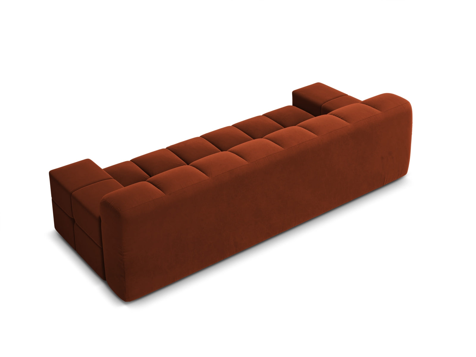 Elegantes 3-Sitzer Sofa Hawaii in luxuriösem Auburn-Magic Velvet, ideal für stilvolle Wohnräume und entspannte Abende.