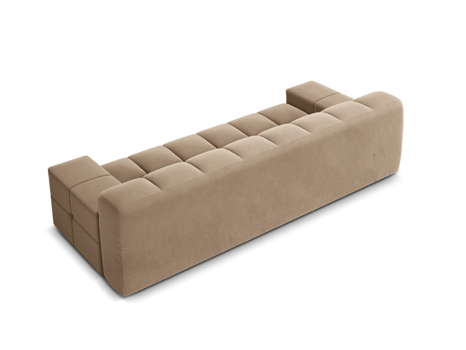 Elegantes 3-Sitzer Sofa Hawaii in luxuriösem Cappuccino-Magic Velvet, ideal für gemütliche Abende und geschmackvolle Wohnräume.