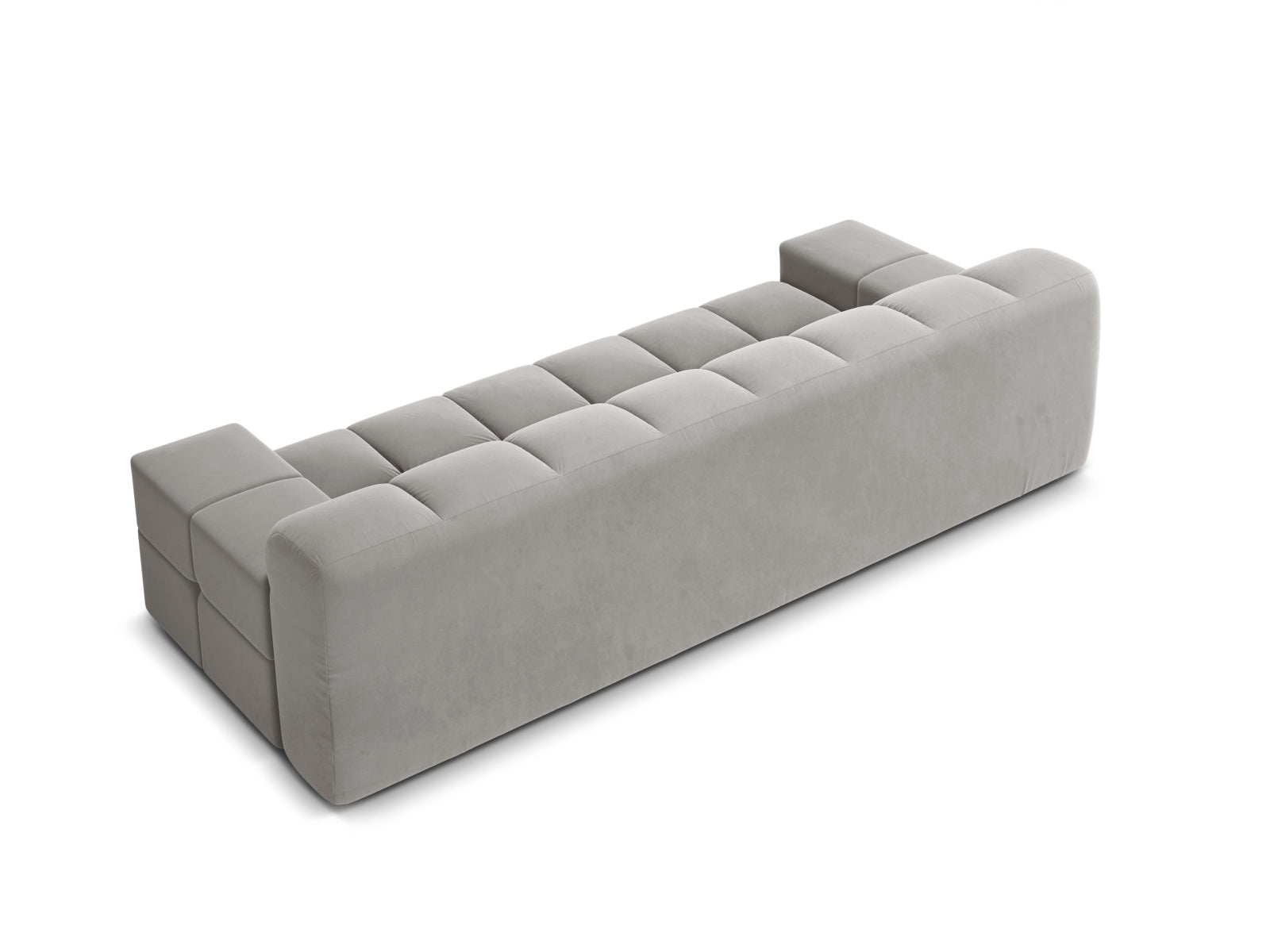 Elegantes 3-Sitzer Sofa Hawaii in edlem Silver-Magic Velvet, ideal für stilvolle Wohnräume und entspannte Momente.