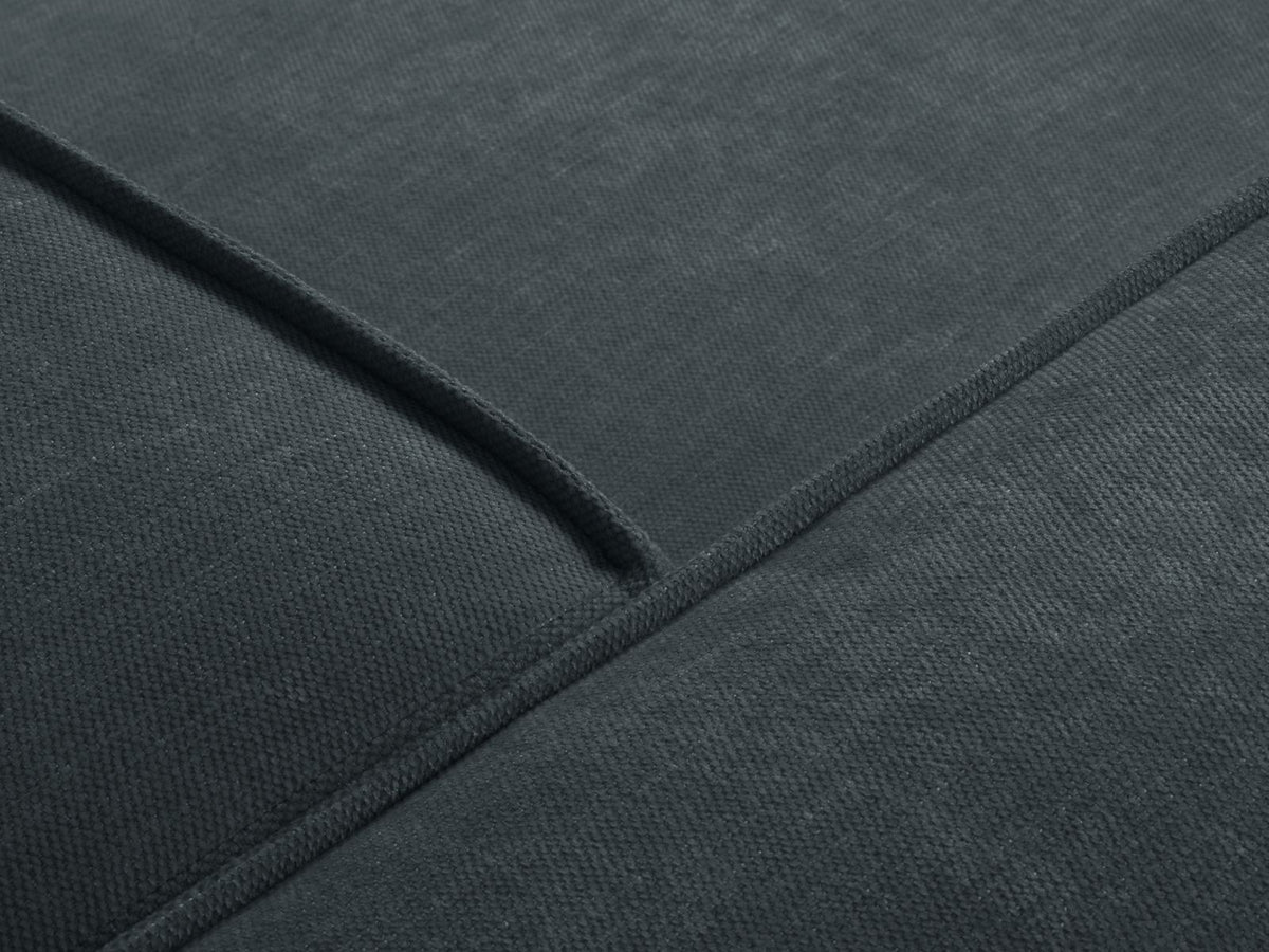 Beiges 3er Sofa Turin von Cosmopolitan Design mit Chenille-Stoffbezug Rosario, Massivholzrahmen und Beinen aus schwarzem Buchenholz.