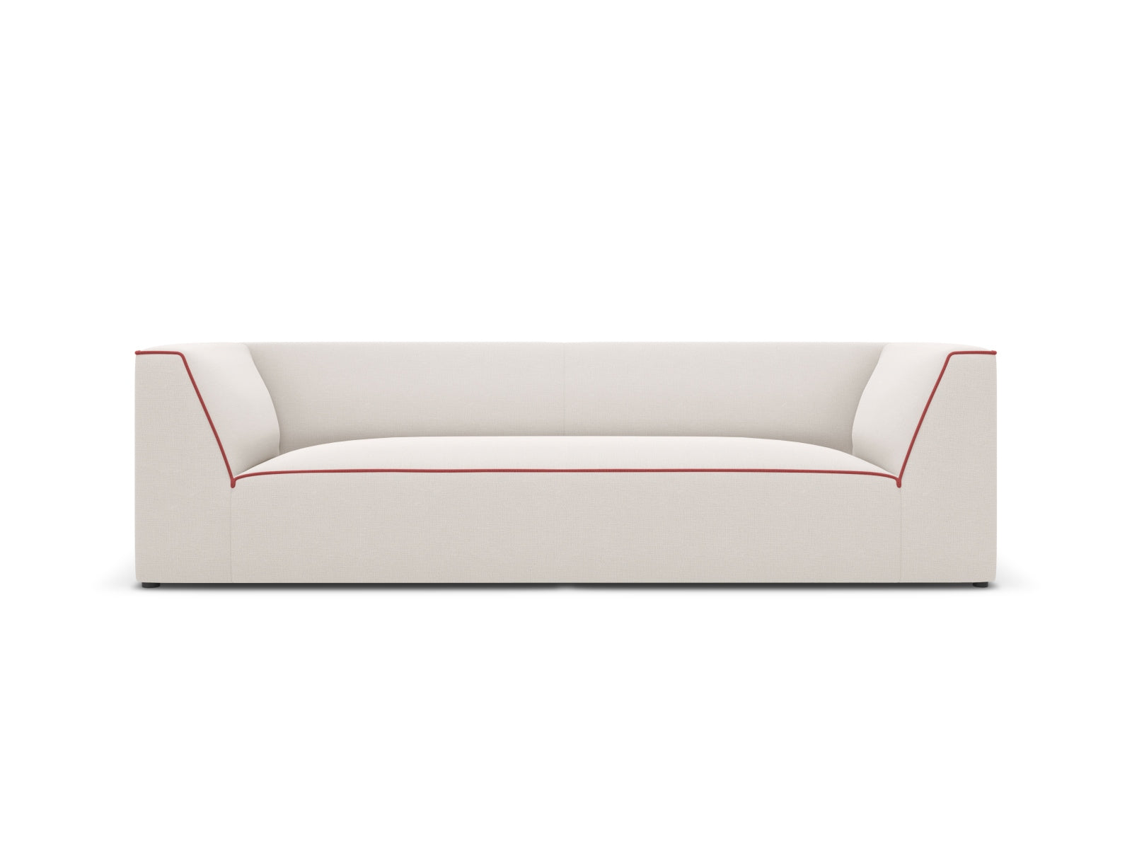 Oslo Sofa 3 Sitzer in Grey Beige Melange, Terracotta präsentiert im Onlineshop von KAQTU Design AG. Sofa ist von Cosmopolitan Design