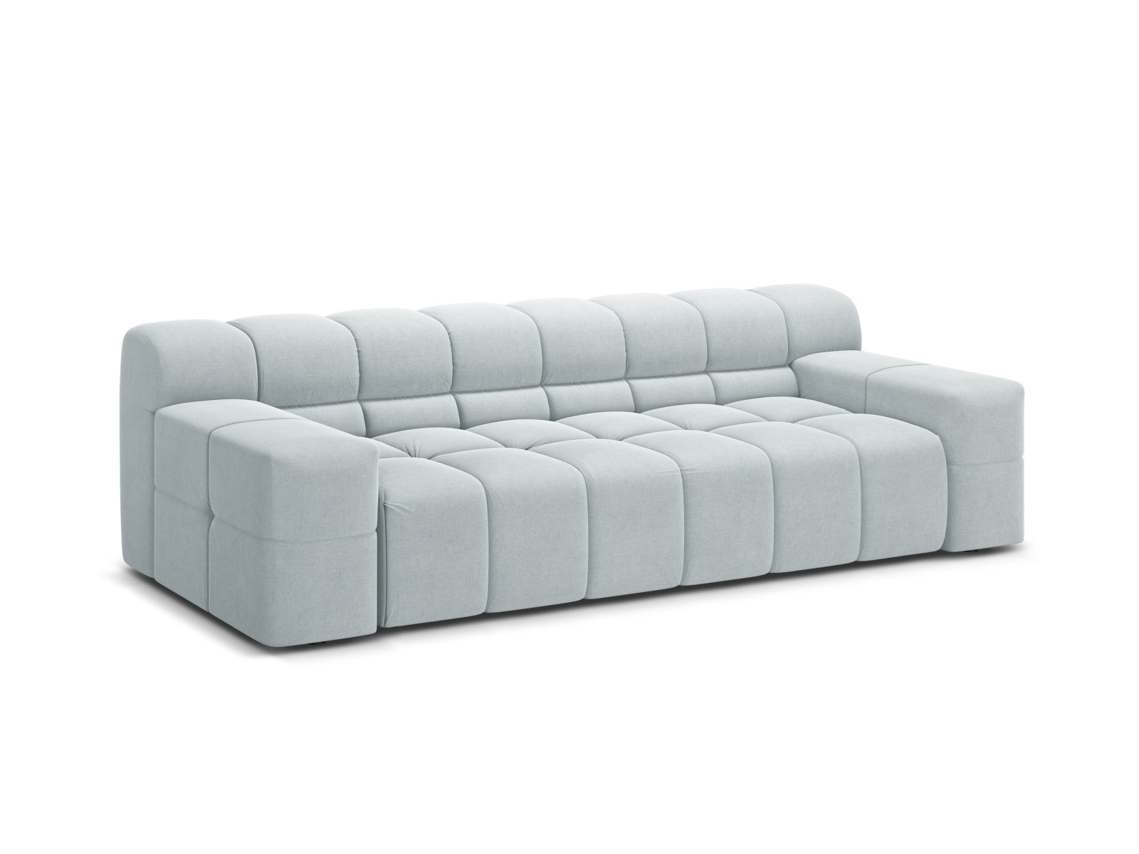 Elegantes 3-Sitzer Sofa Hawaii in hellem Grau, ideal für stilvolle Wohnräume, präsentiert von Cosmopolitan Design.
