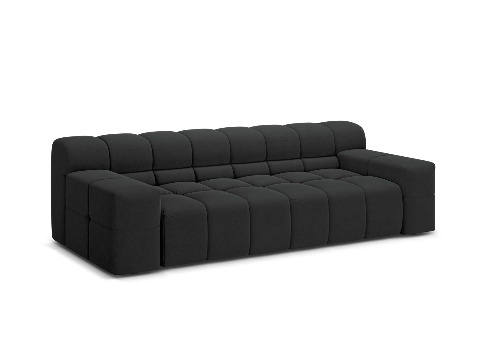 Elegantes 3-Sitzer Sofa Hawaii in Anthrazit von Cosmopolitan Design, ideal für stilvolle Wohnräume und gemütliche Abende.