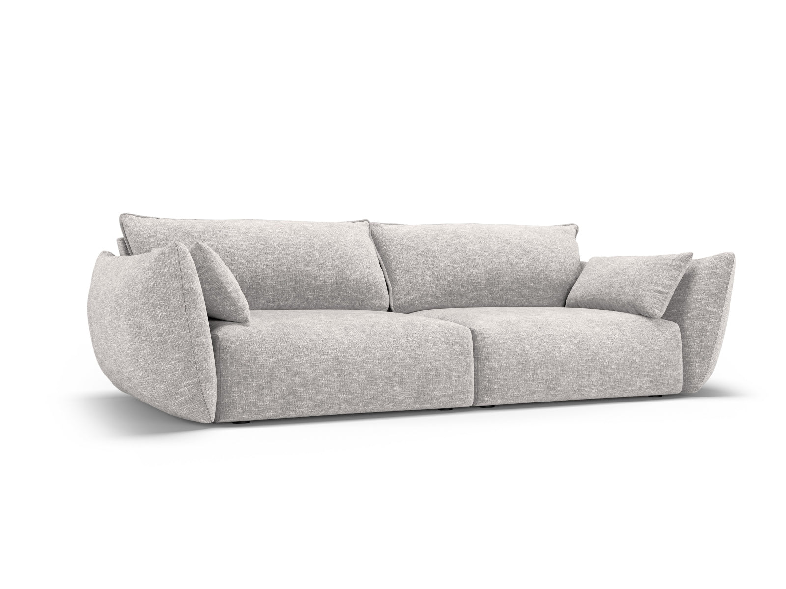 Elegantes 3-Sitzer Sofa Matera in hellem Grau, ideal für stilvolle Wohnräume, erhältlich bei KAQTU Design AG.