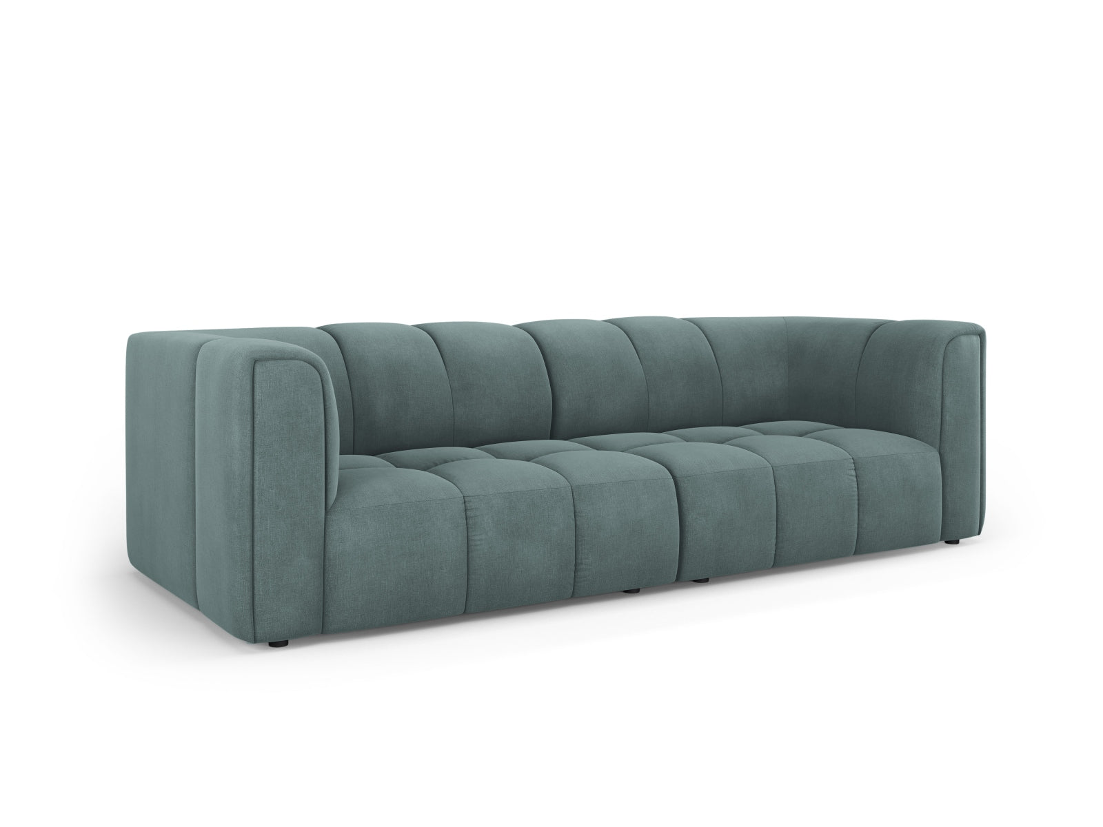 Elegantes 3-Sitzer Sofa Moritz in einem stilvollen Sea Green-Ton, ideal für moderne Wohnräume, erhältlich bei KAQTU Design AG.