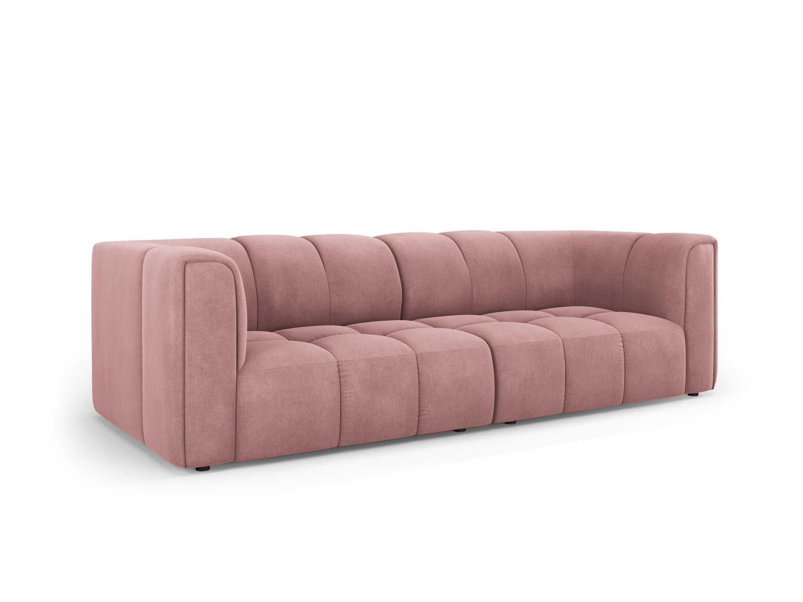 Elegantes 3-Sitzer Sofa Moritz in lebhaftem Pink, ideal für moderne Wohnräume, erhältlich bei KAQTU Design AG.