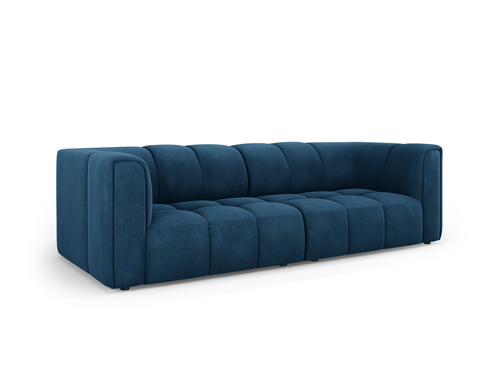 Elegantes 3-Sitzer Sofa Moritz in Royal Blue-Rebel, ideal für stilvolle Wohnräume, erhältlich bei KAQTU Design AG.
