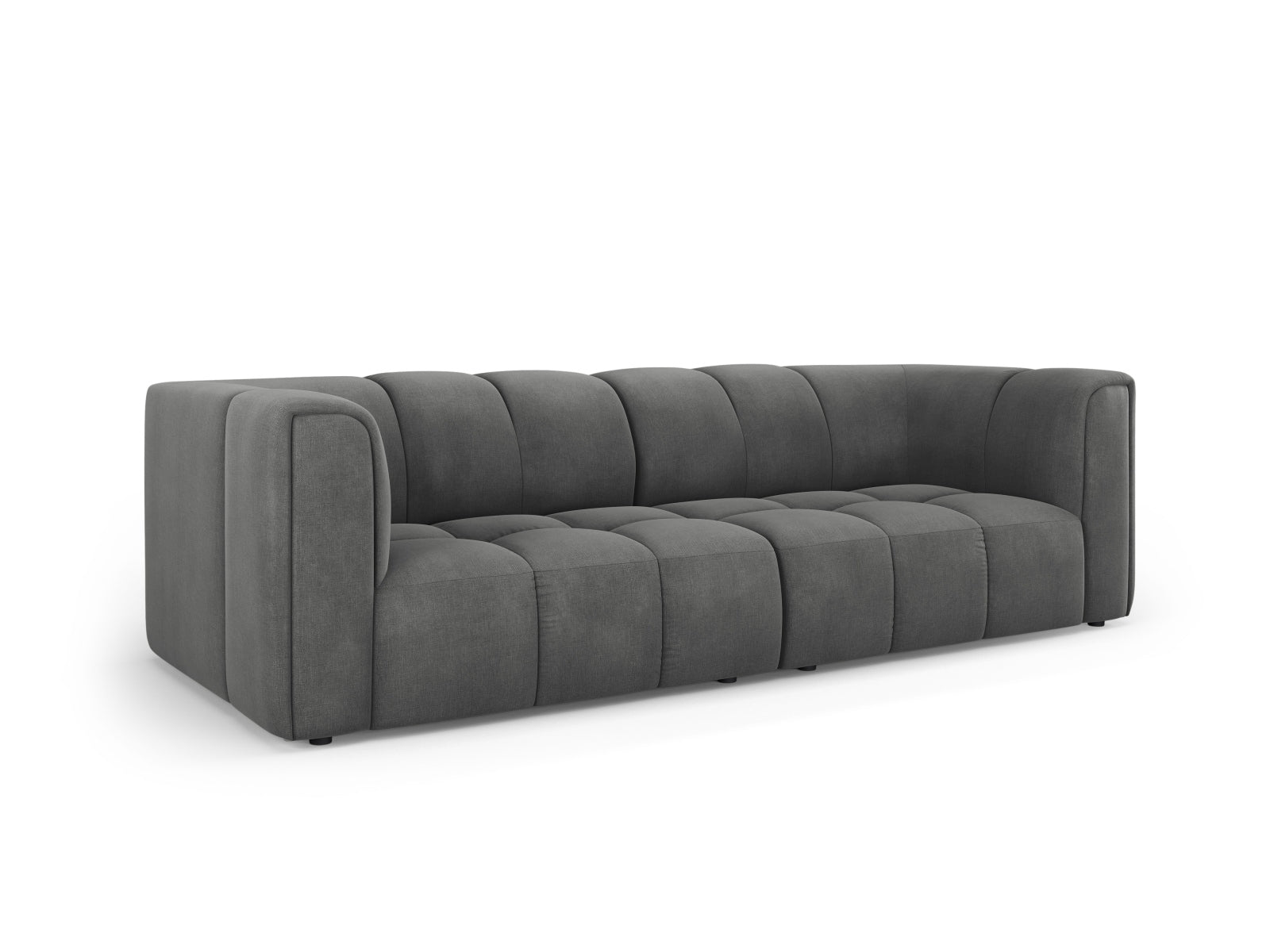 Elegantes 3-Sitzer Sofa Moritz in Dunkelgrau, ideal für moderne Wohnräume, erhältlich bei KAQTU Design AG.