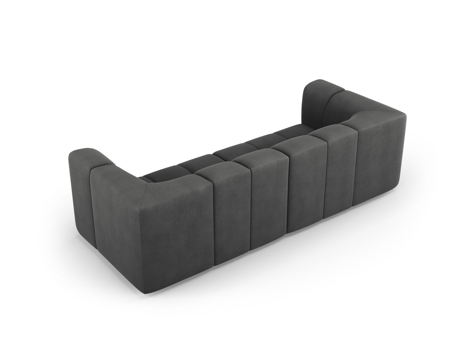 Stilvolles 3-Sitzer Sofa Moritz in zeitlosem Dunkelgrau, perfekt für zeitgemäße Inneneinrichtungen und gemütliche Wohnzimmer.