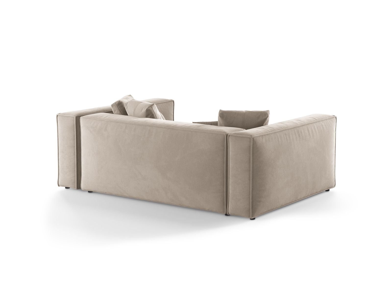 Elegantes 3-Sitzer Sofa Aveiro in sanften Beigetönen, ideal für stilvolle Wohnräume und entspannte Abende.