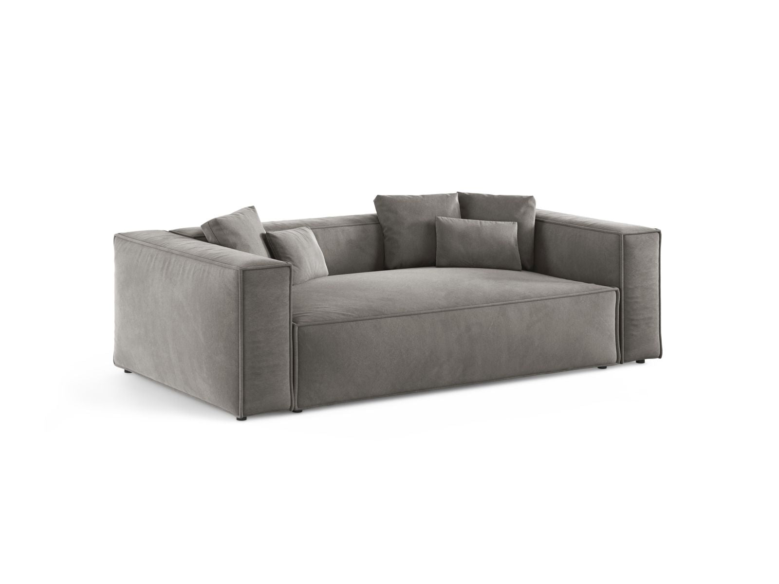 Elegantes 3-Sitzer Sofa Aveiro in stilvollem Grau, ideal für moderne Wohnräume, erhältlich bei KAQTU Design AG.