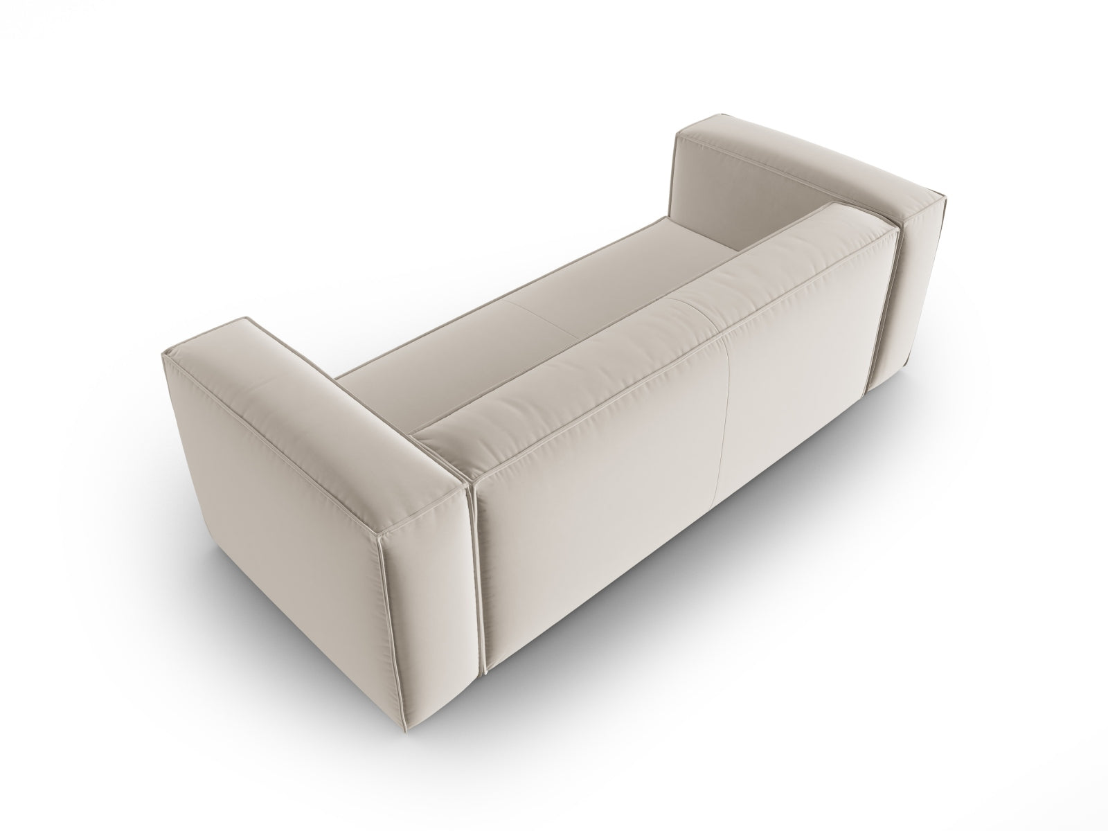 Mackay Velour Sofa 3 Sitzer in Ecru präsentiert im Onlineshop von KAQTU Design AG. 3er Sofa ist von Cosmopolitan Design