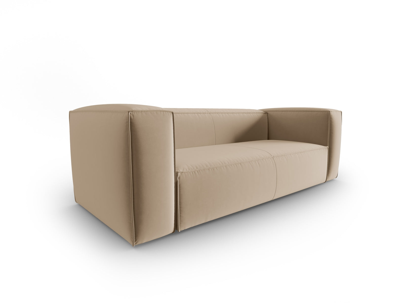 Mackay Velour Sofa 3 Sitzer in Sand präsentiert im Onlineshop von KAQTU Design AG. 3er Sofa ist von Cosmopolitan Design