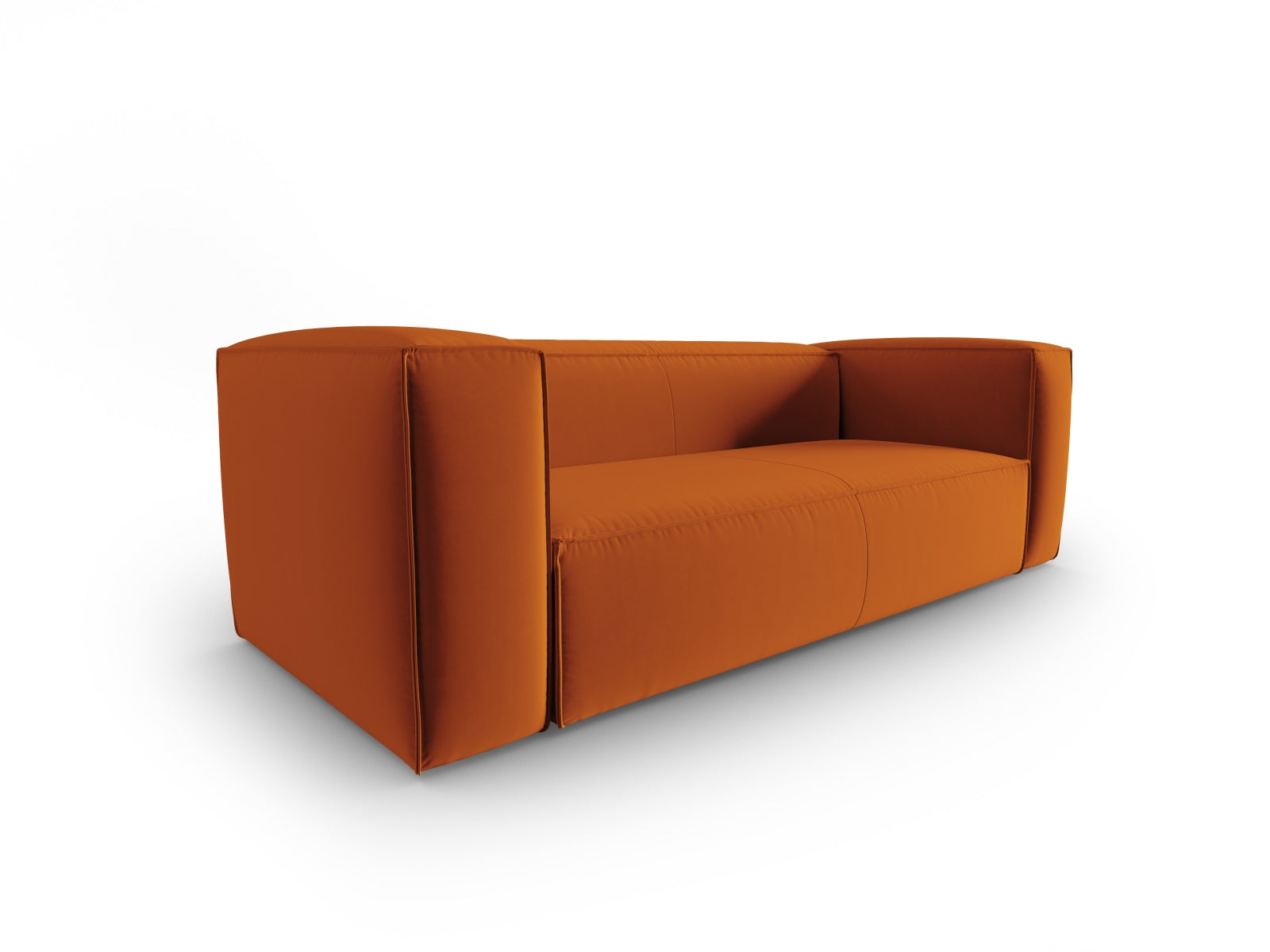 Mackay Velour Sofa 3 Sitzer in Terracotta präsentiert im Onlineshop von KAQTU Design AG. 3er Sofa ist von Cosmopolitan Design