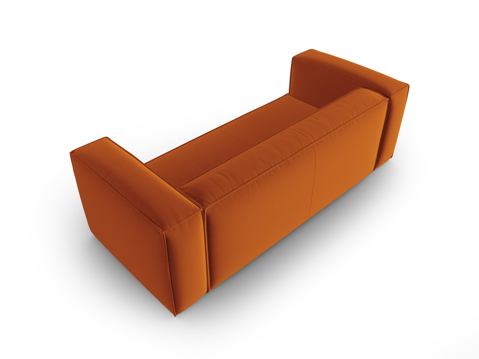 Mackay Velour Sofa 3 Sitzer in Terracotta präsentiert im Onlineshop von KAQTU Design AG. 3er Sofa ist von Cosmopolitan Design