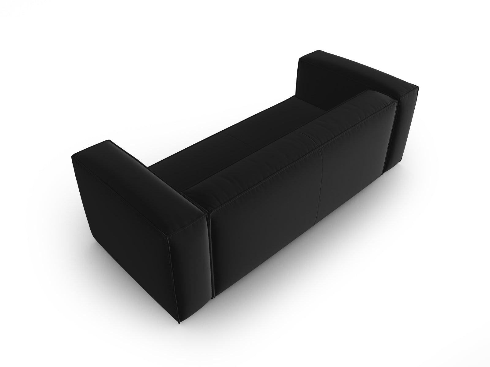 Mackay Velour Sofa 3 Sitzer in Black präsentiert im Onlineshop von KAQTU Design AG. 3er Sofa ist von Cosmopolitan Design