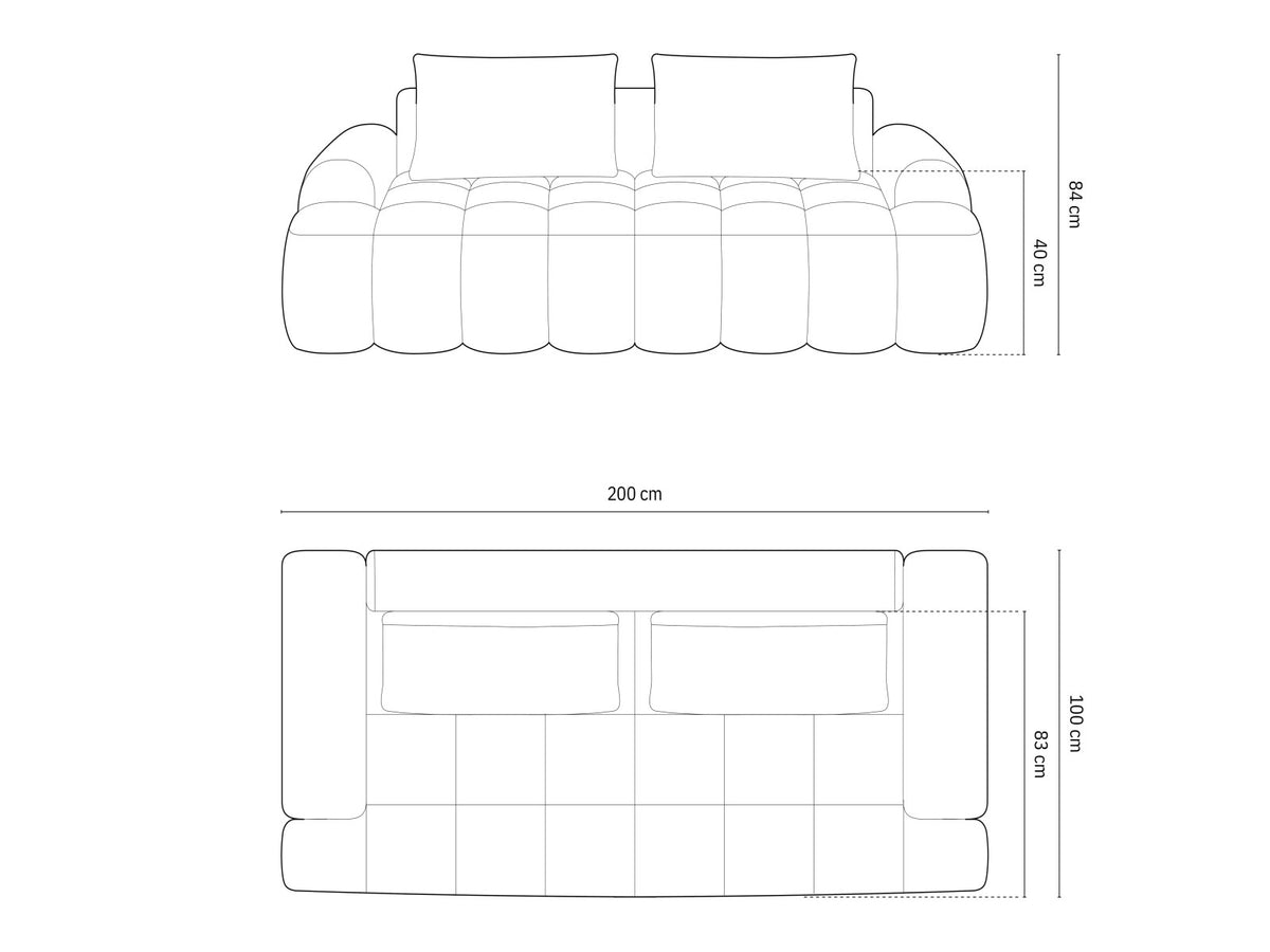 Linz Sofa 3 Sitzer 100cm in Beige-Sorella präsentiert im Onlineshop von KAQTU Design AG. 3er Sofa ist von Cosmopolitan Design