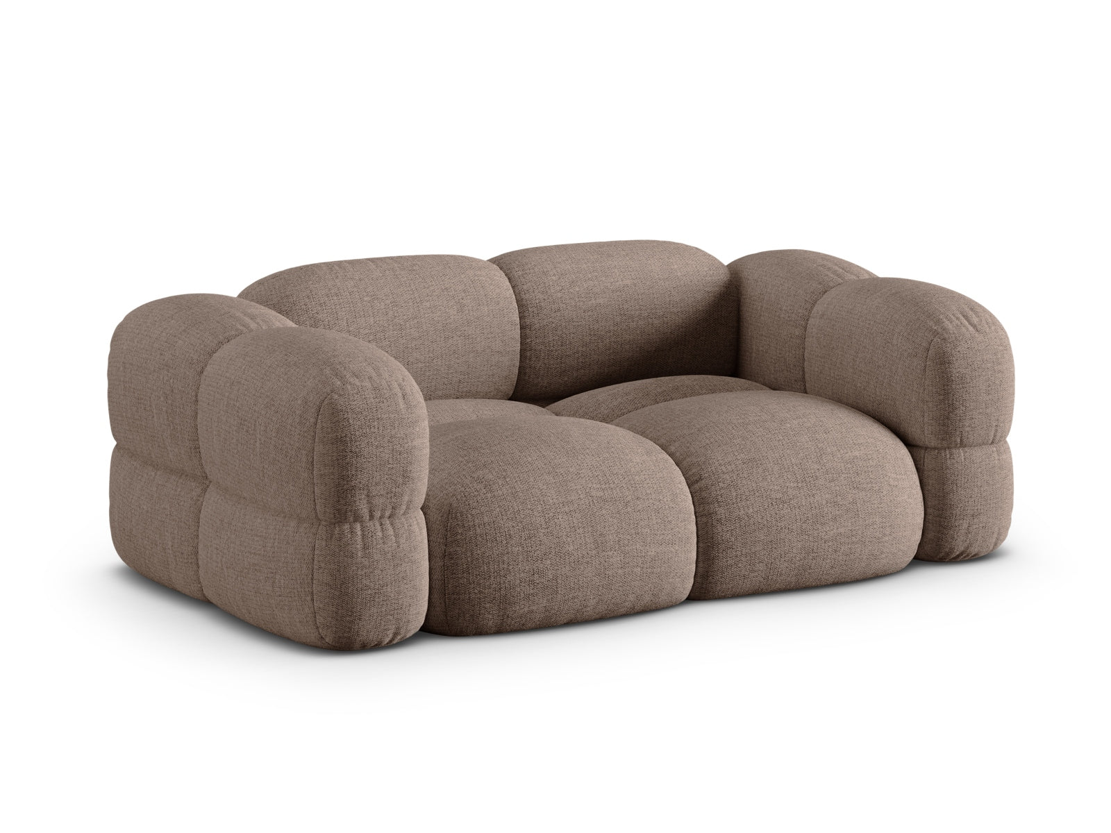 Modernes 3-Sitzer Sofa Loretto in Cappuccino-Sorella, perfekt für gemütliche und stilvolle Wohnzimmer, von Cosmopolitan Design.