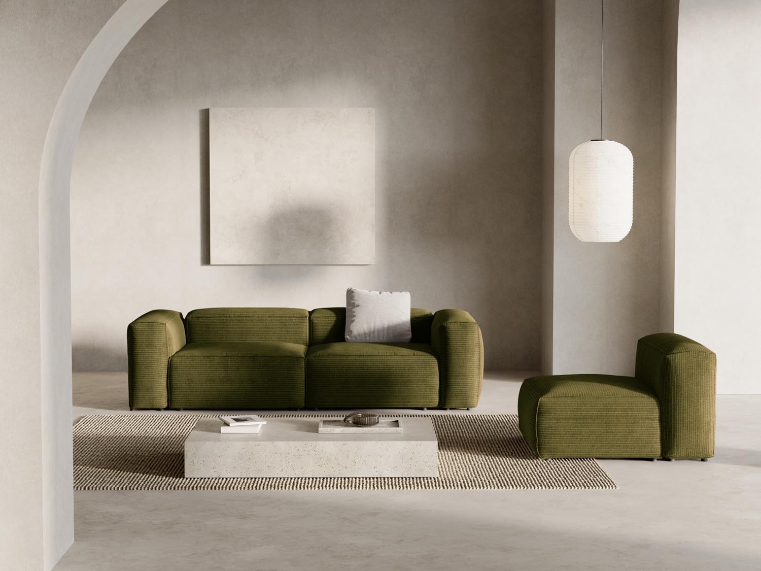 Erleben Sie das stilvolle Bergamo Modular Sofa 3 Sitzer von Cosmopolitan Design – ideal für Ihr modernes Wohnzimmer und entspannte Abende!