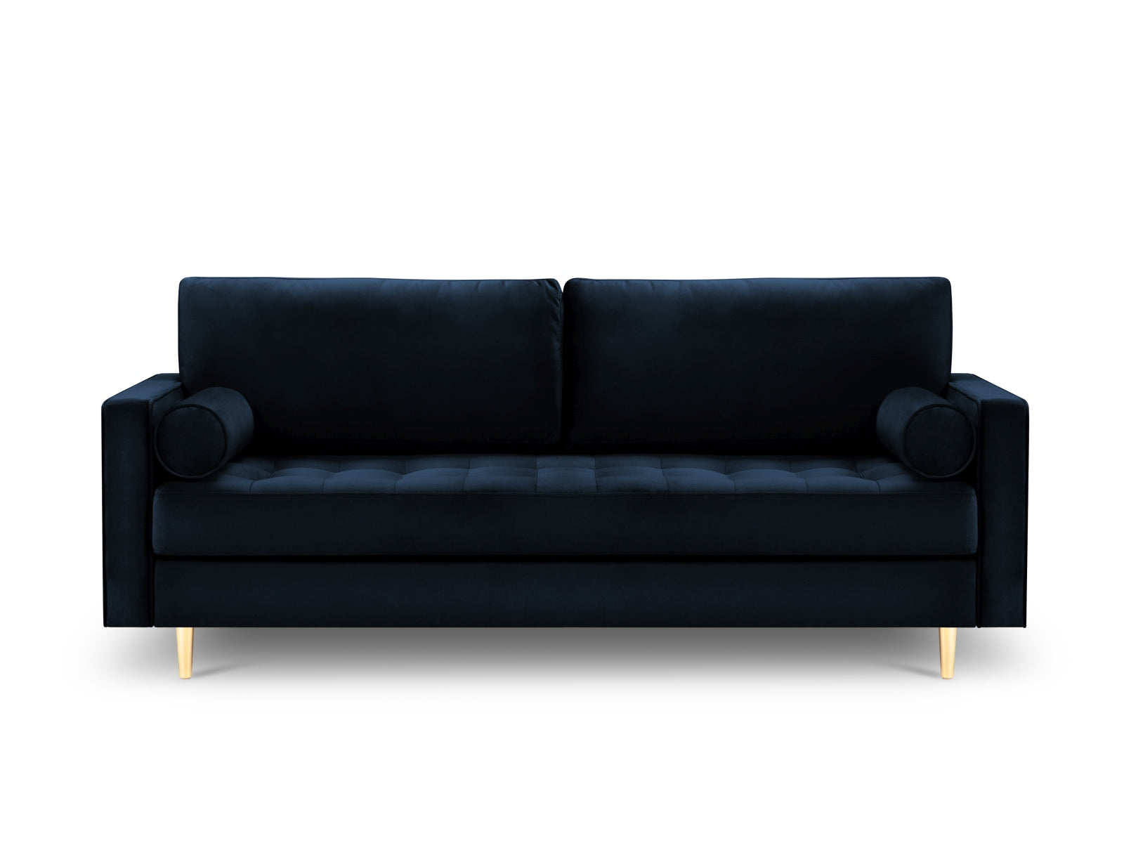 Elegantes 3-Sitzer Sofa Aspen in Royalblau, stilvoll und modern, ideal für jedes Wohnzimmer, erhältlich bei KAQTU Design AG.