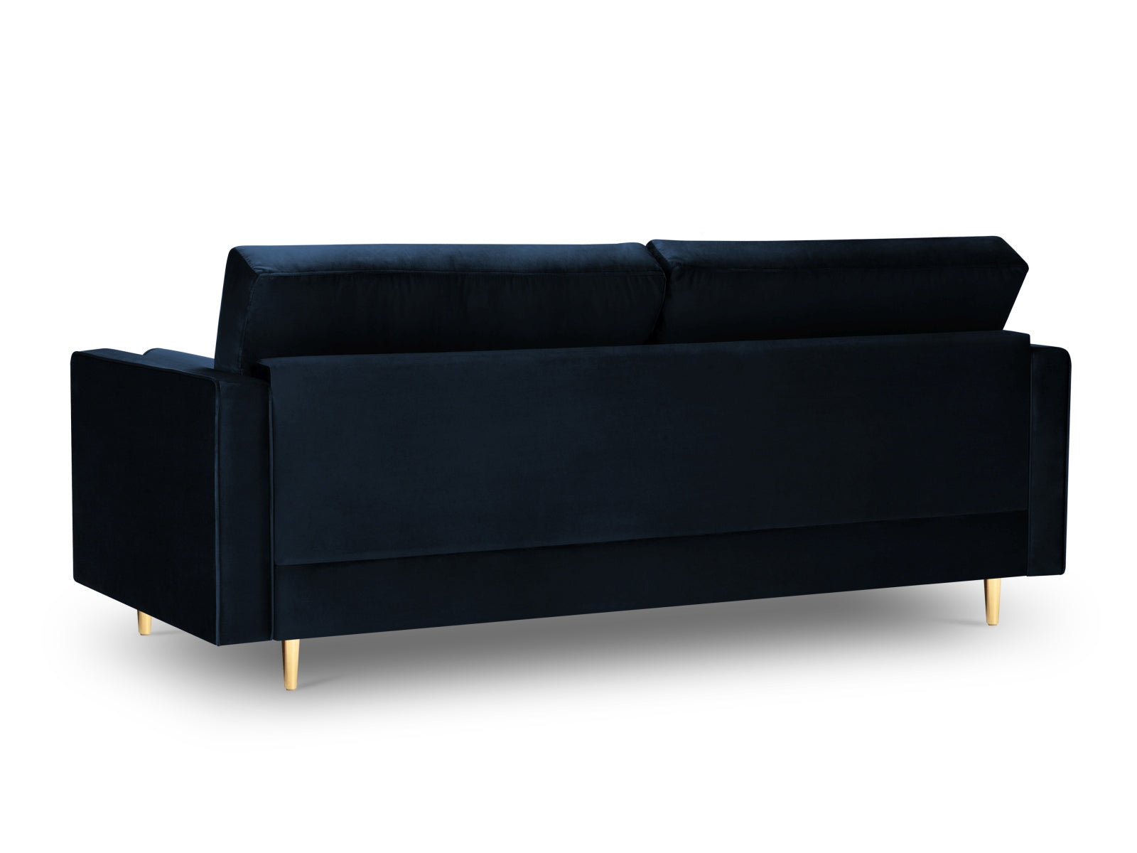 Modernes 3-Sitzer Sofa Aspen in tiefem Royalblau, perfekt für stilvolle Wohnräume, bietet Komfort und Eleganz für Ihr Zuhause.