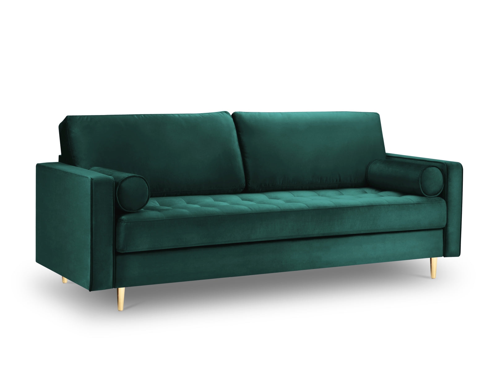 Elegantes 3-Sitzer Sofa Aspen in trendigem Petrol, ideal für stilvolle Wohnräume und entspannte Stunden mit Freunden und Familie.