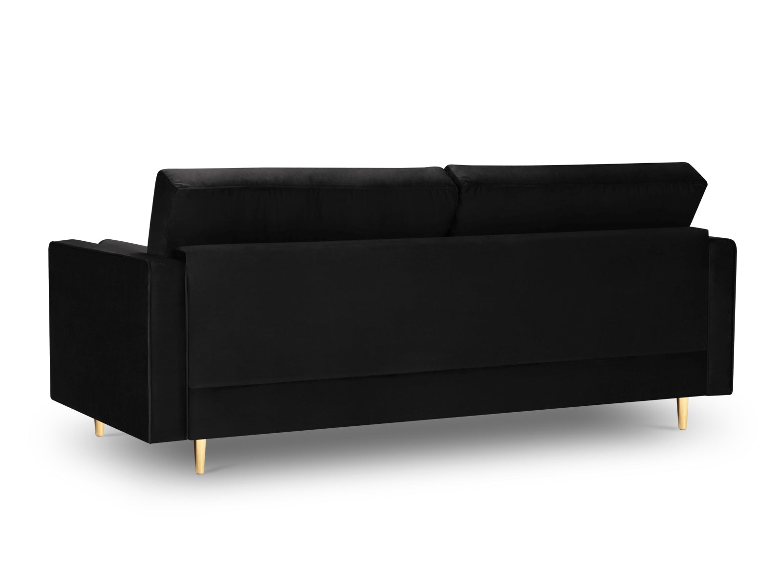 Elegantes 3-Sitzer Sofa Aspen in klassischem Schwarz, ideal für moderne Wohnräume, entworfen von Cosmopolitan Design.