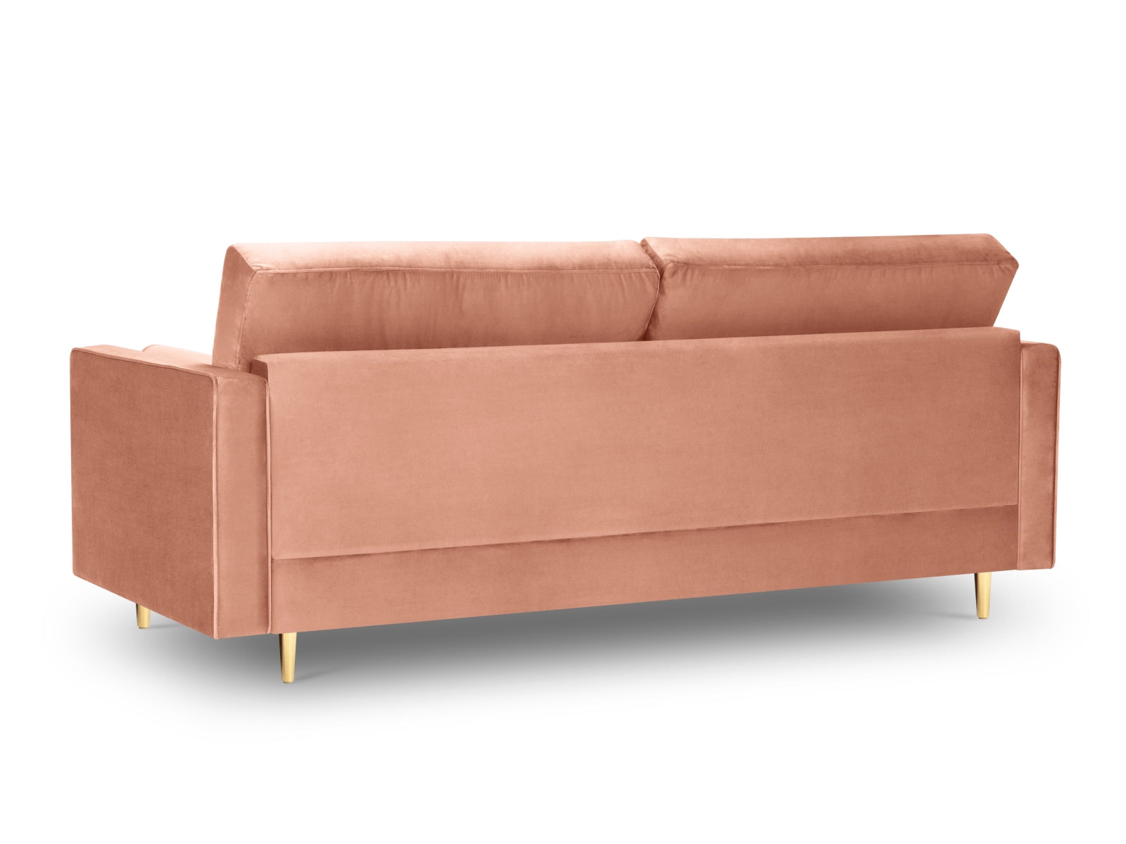 Modernes 3-Sitzer Sofa Aspen in einem trendigen Pink, perfekt für ein stilvolles Ambiente, entworfen von Cosmopolitan Design.