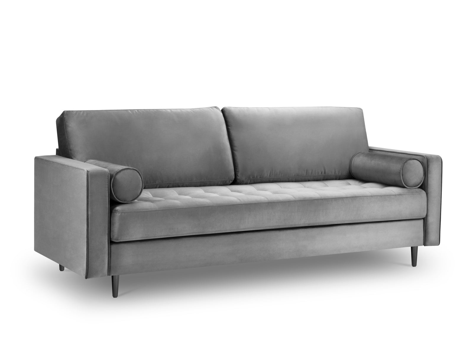 Elegantes 3-Sitzer Sofa Aspen in klassischem Grau, ideal für entspannte Stunden und modernes Wohndesign, erhältlich bei Cosmopolitan Design.