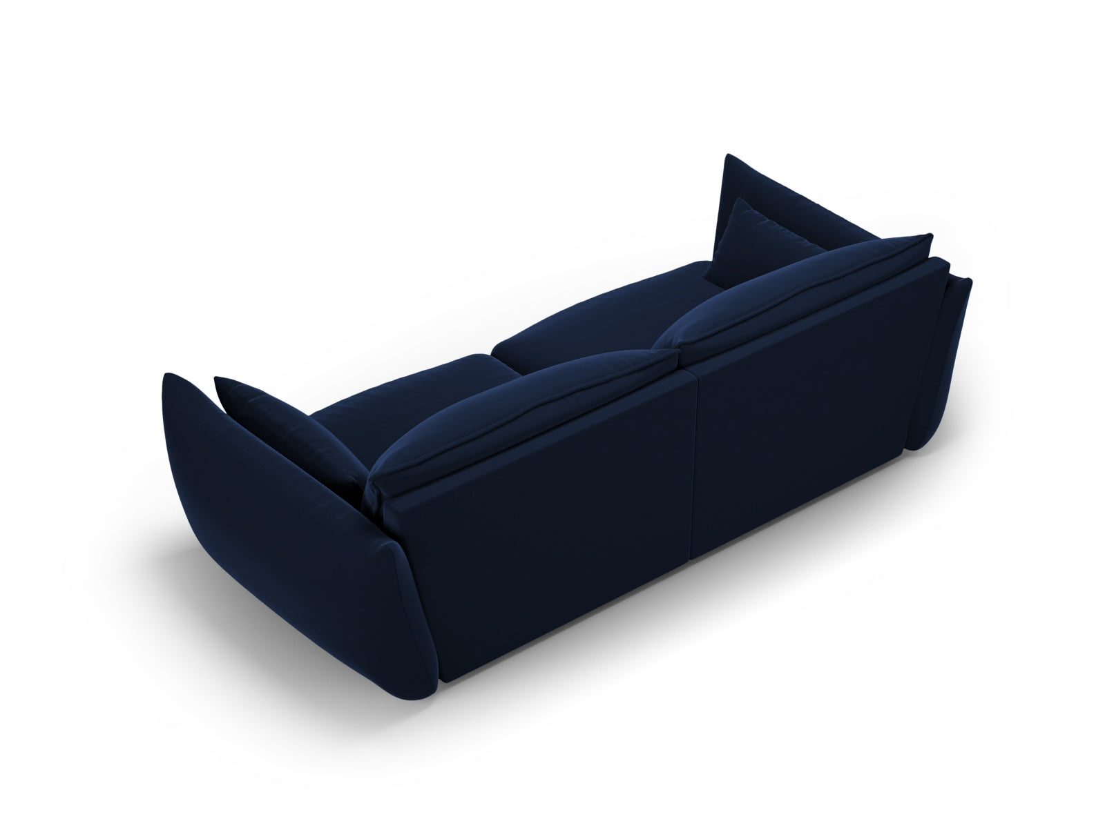 Elegantes 3-Sitzer Sofa Matera in Royal Blue, ideal für moderne Wohnzimmer, vereint Komfort und zeitgemäßes Design von Cosmopolitan.